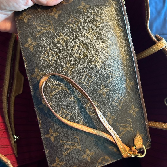 AUTHENTIC LOUIS VUITTON • Large Neverfull Tote & Pochette Patina Monogram Bag • - Picture 10 of 16